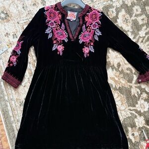 ✨SOLD✨Johnny Was Marcella velvet dress XS-m EUC